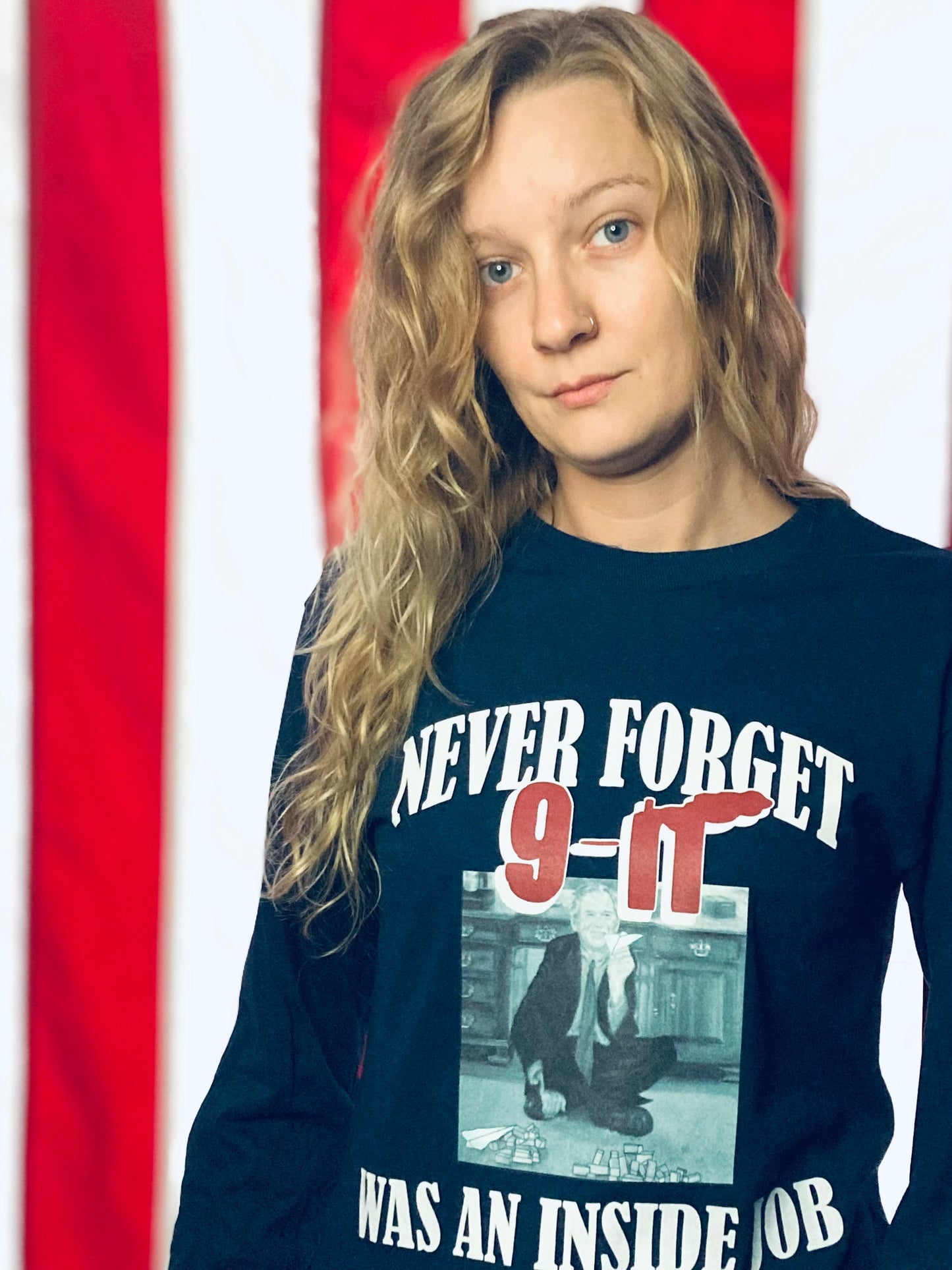 Never Forget 9-11 Was An Inside Job (Unisex 100% Cotton Long Sleeve